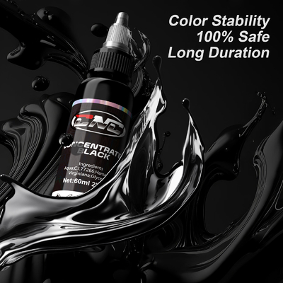 Dark Tattoo Pigment Ink Concentrated Black Cosmetic Tattoo Ink